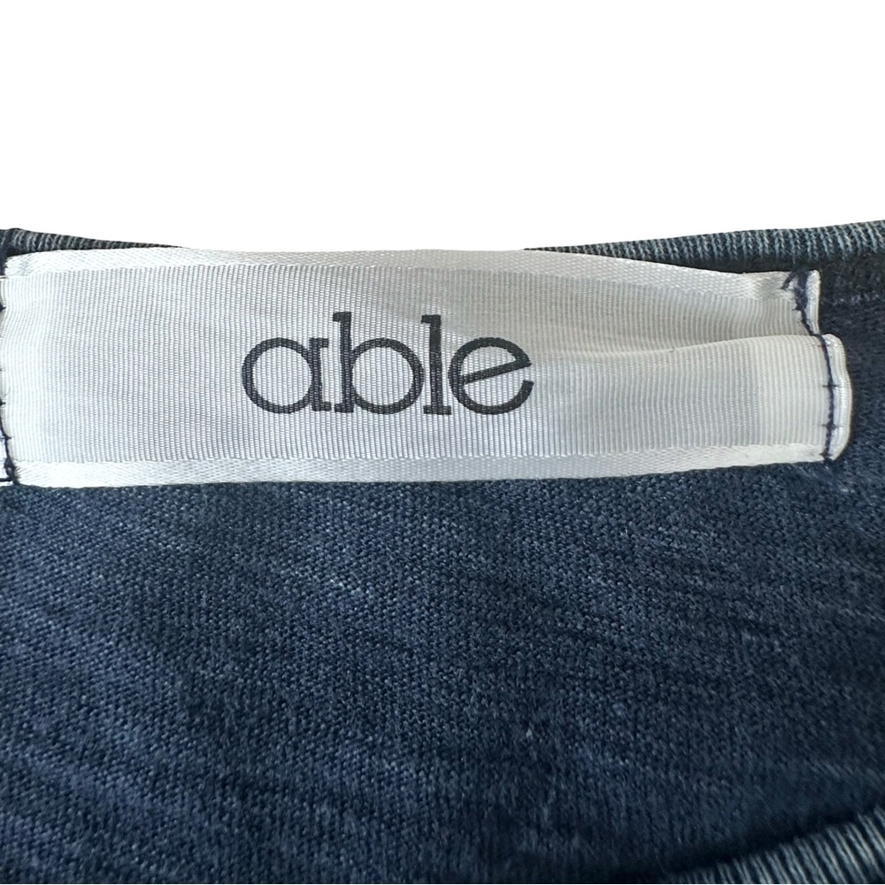 ABLE Navy Blue Stonewashed Lightweight Cotton Ble… - image 3
